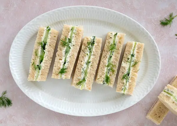 Sándwich de pepino para la merienda