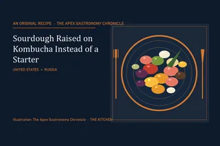 Masa madre fermentada con kombucha en lugar de un iniciador