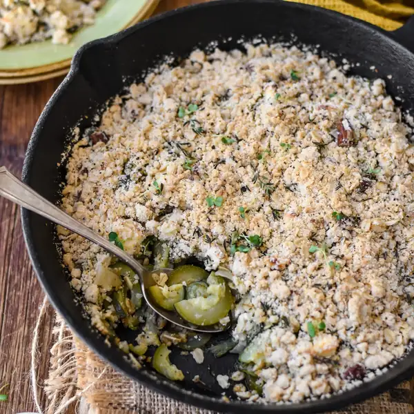 Savory Zucchini Goat Cheese Crumble