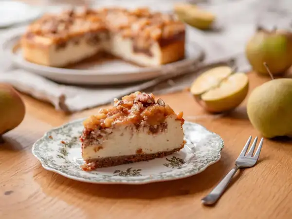 Cinnamon cheesecake with apples 🍎