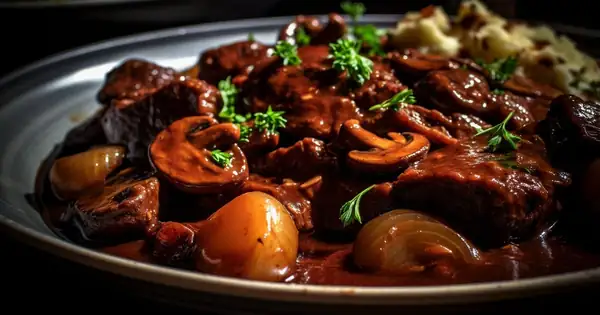 Receta de ternera a la borgoñona utilizando el Cookeo