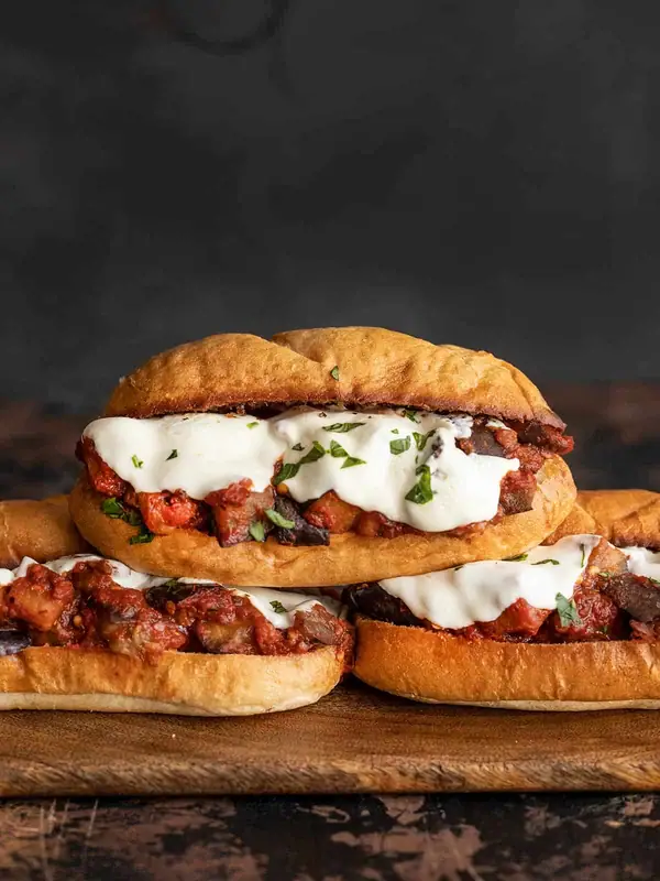 Eggplant Mozzarella Sandwiches