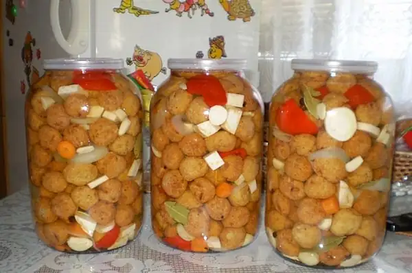 Fish balls in brine
