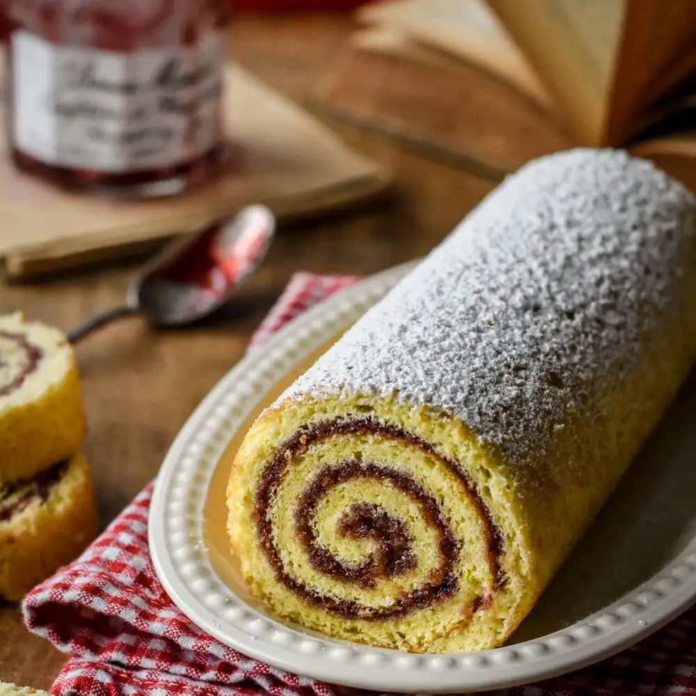 Raspberry Jam Swiss Roll