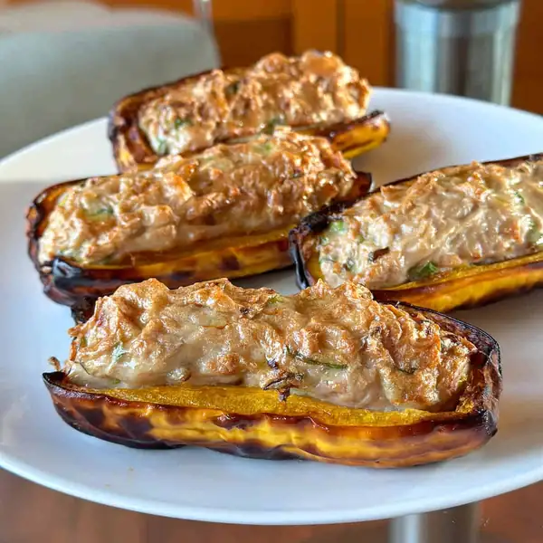 Stuffed Delicata Squash with Fish Paste