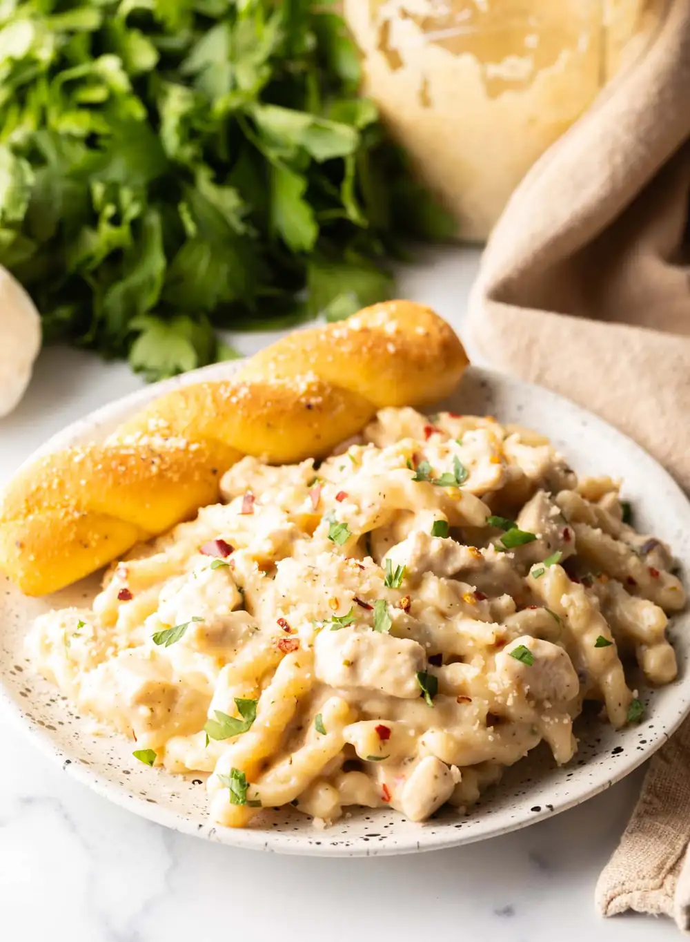 Parmesan Garlic Chicken Pasta Recipe