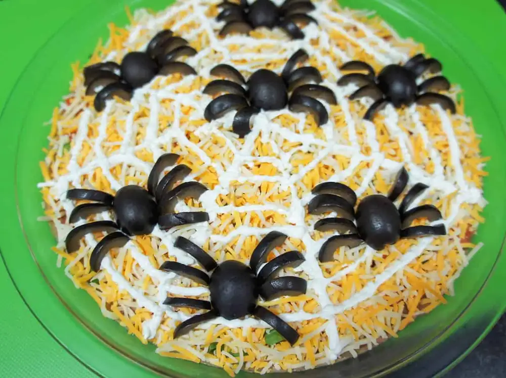 Halloween Spider Bean Dip
