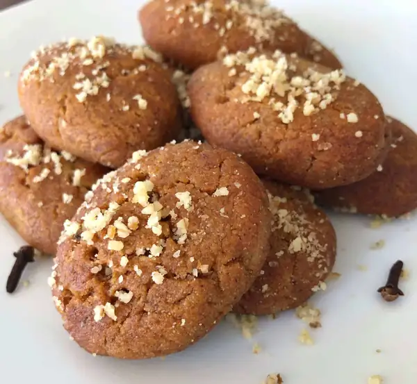 Chocolate covered Melomakarona (Greek Christmas honey cookies with chocolate)