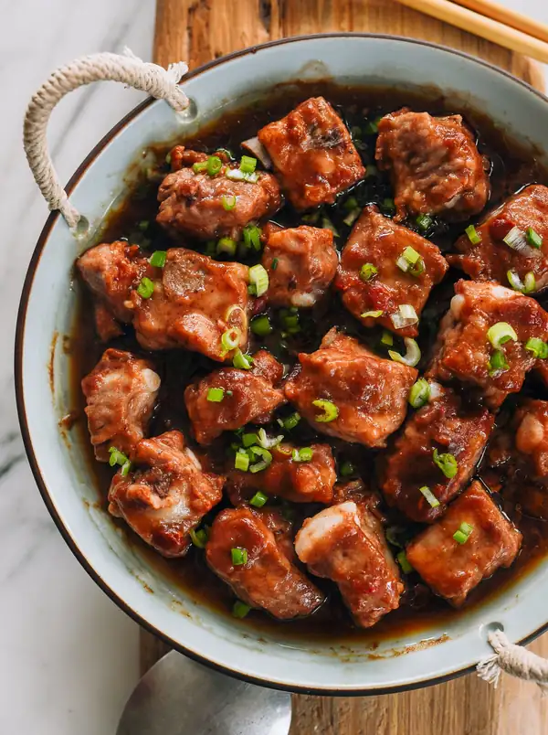 Steamed Pork Ribs with Fermented Red Bean Curd