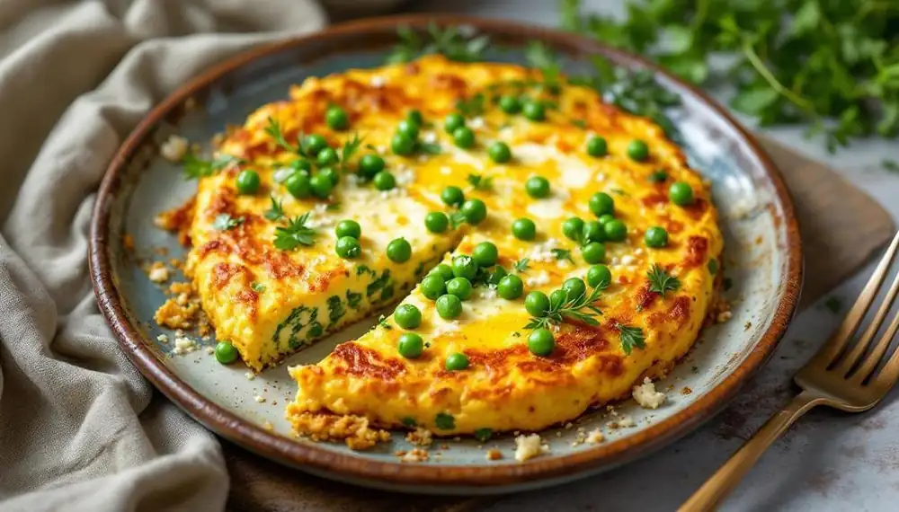 Pea omelette