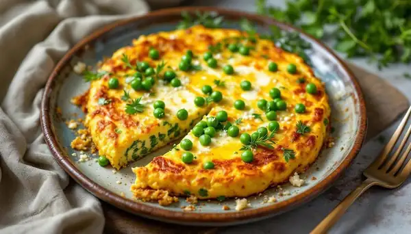 Pea omelette