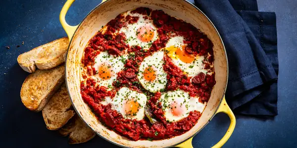 Flamenco-style baked eggs