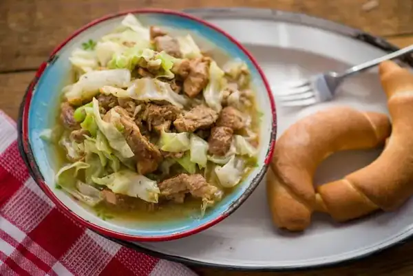 Pork stew with cabbage