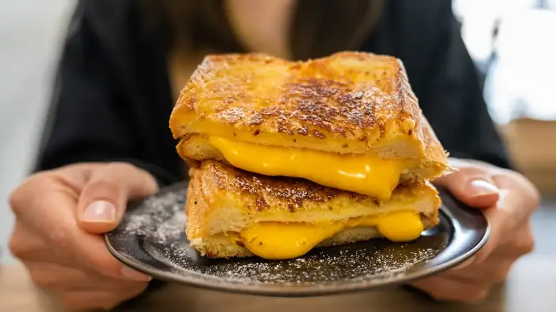 Why You Should Salt Your Skillet For The Best Grilled Cheese