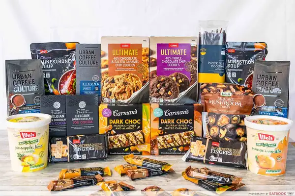 Feria FairPrice Australia 2022: 9 productos que no te puedes perder, incluyendo chips de champiñones shiitake y tarrinas de helado bicolor.