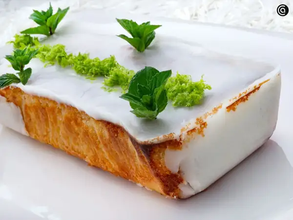 Glazed lemon cake, a dessert by Eva Arguiñano