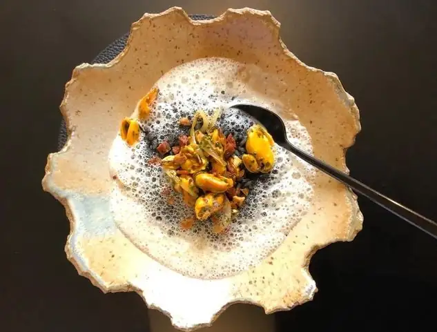 Recipe: Squid ink risotto with mussels and chorizo