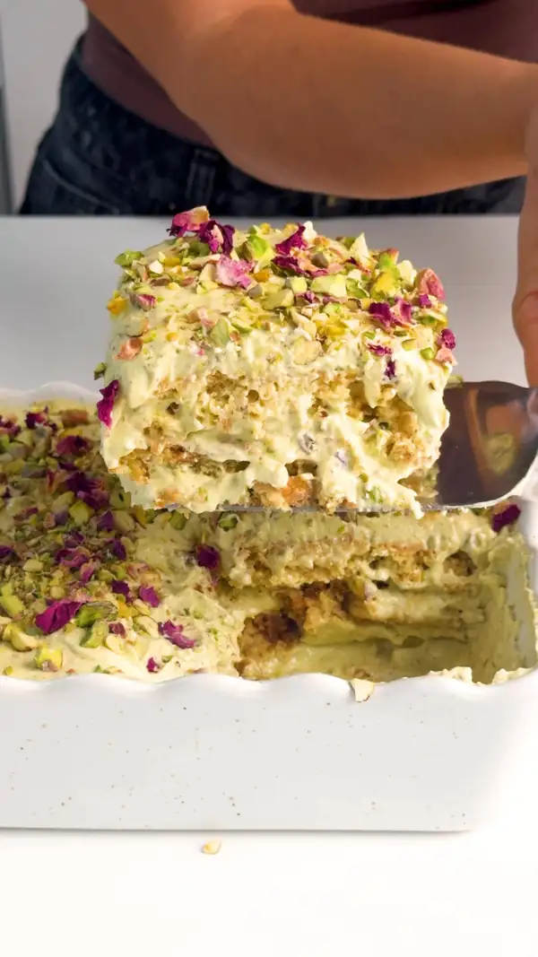 Pistachio Rose Tiramisu