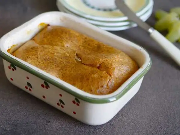 Cottage cheese casserole with grapes