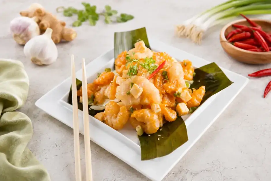 Honey prawns