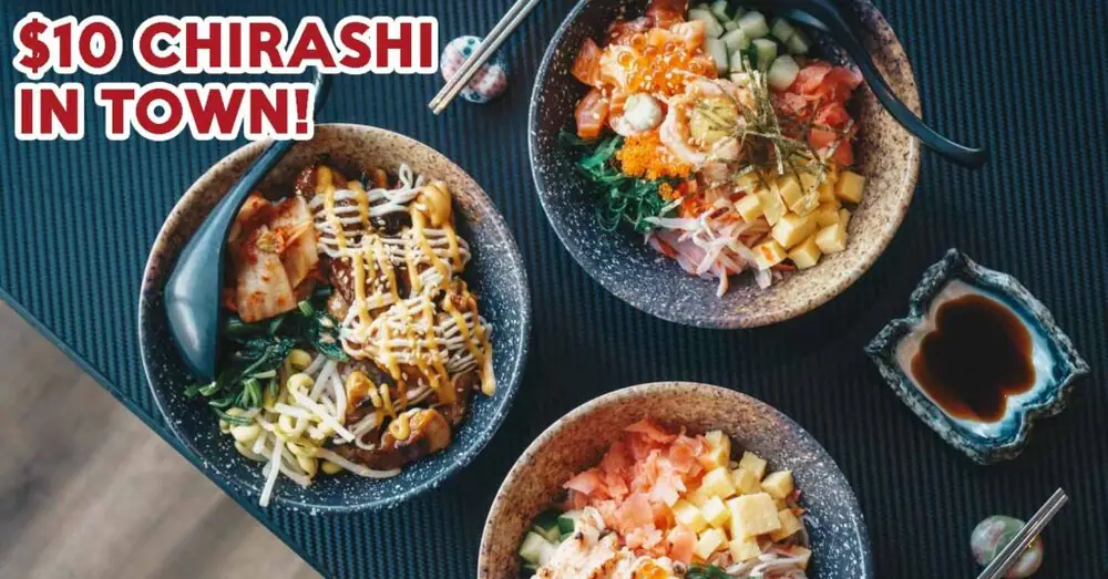 Tenkaichi tiene $10 netos bara Chirashi, mentaiko y Cheesy Teriyaki Don durante el almuerzo en la ciudad