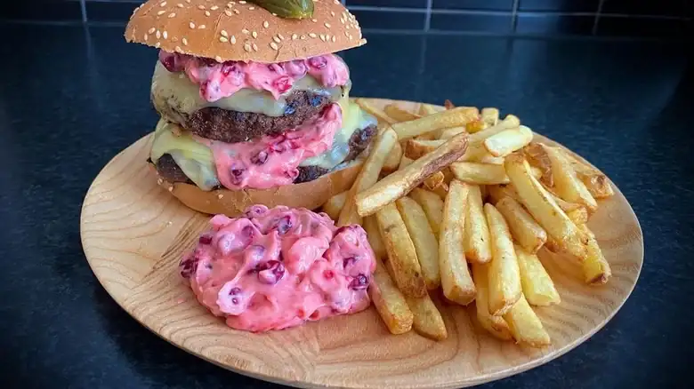 The delicate Nordic burger made with reindeer meat