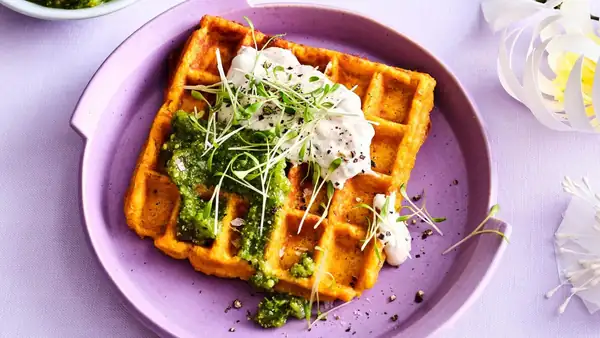 Savory waffles: ideal for lunchboxes or a sophisticated dinner