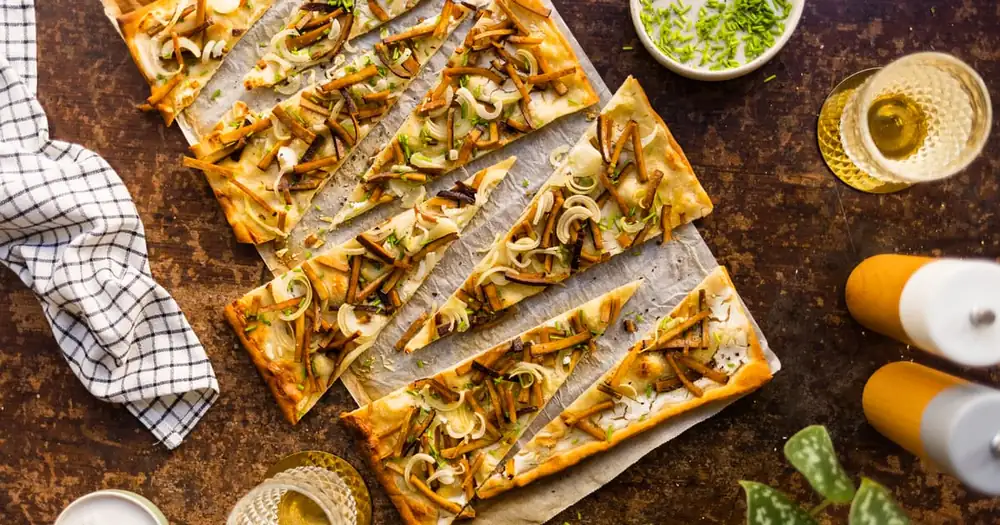 Vegan Flammkuchen Alsatian style
