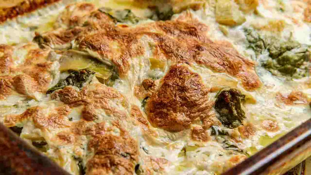 Parmigiana, yes, of course, and who would give it up, but white artichoke, the vegetarian dish you wouldn't expect