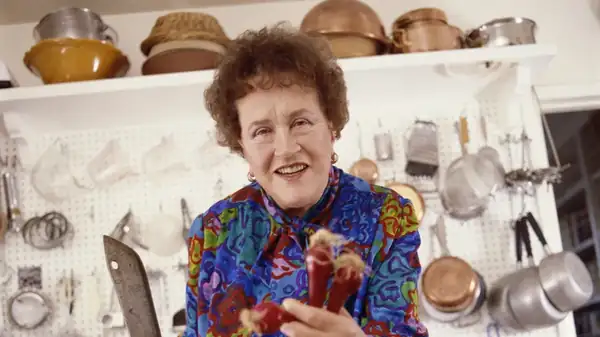 Julia Child and boeuf bourguignon, a French stew of meat, wine and time