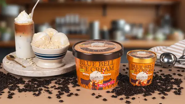 Skip the barista: Blue Bell's new White Chocolate Mocha Ice Cream delivers your caffeine fix by the scoop