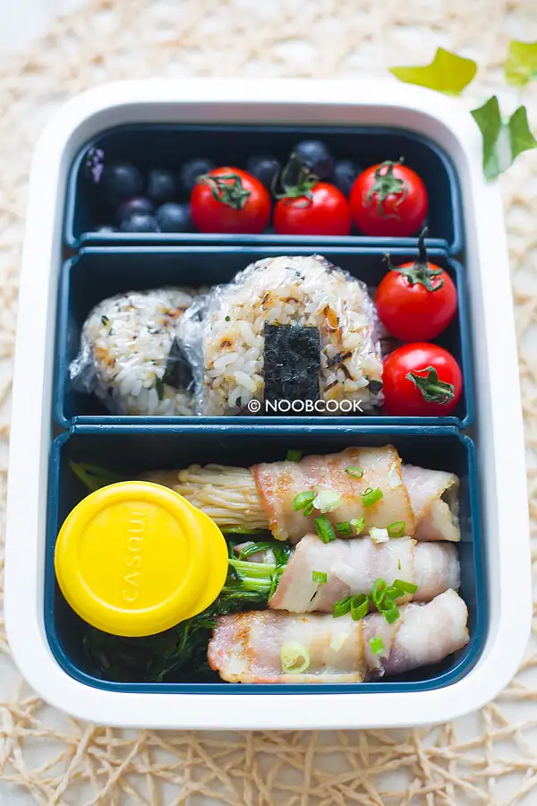 Onigiri de tocino (receta para la lonchera)