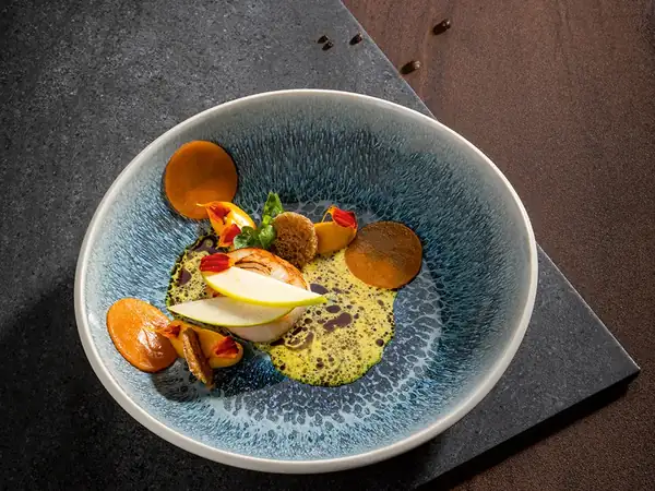 Scallops with pumpkin