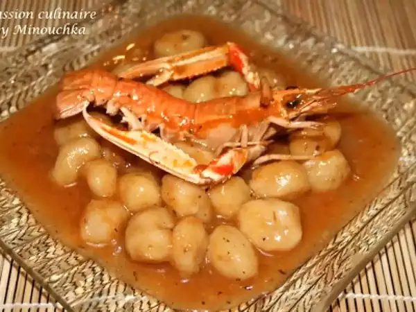 Recipe for delicious dumplings with langoustines