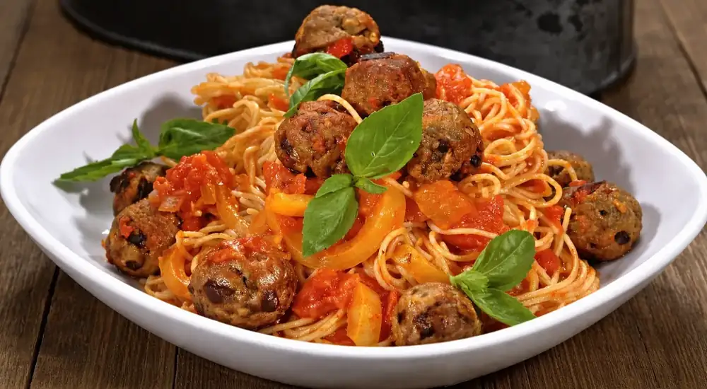 Meatballs with pasta
