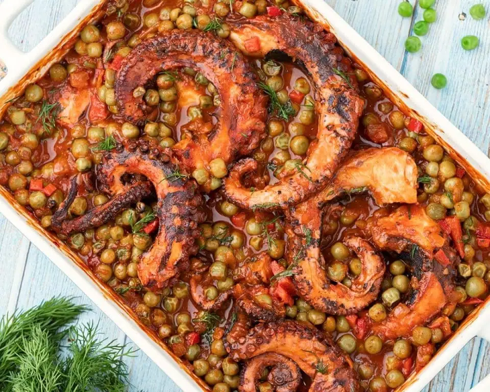 Greek Sweet Peas with Octopus (Arakas Laderos)