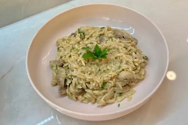 Rüveyda's Recipe: Mushroom Barley Noodle Pilaf