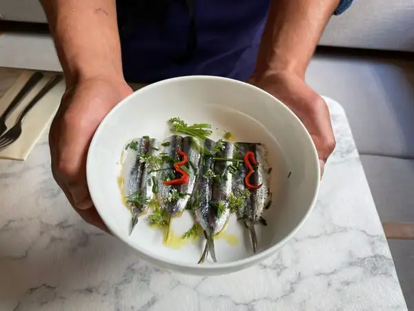 Recipe for marinated fresh anchovies