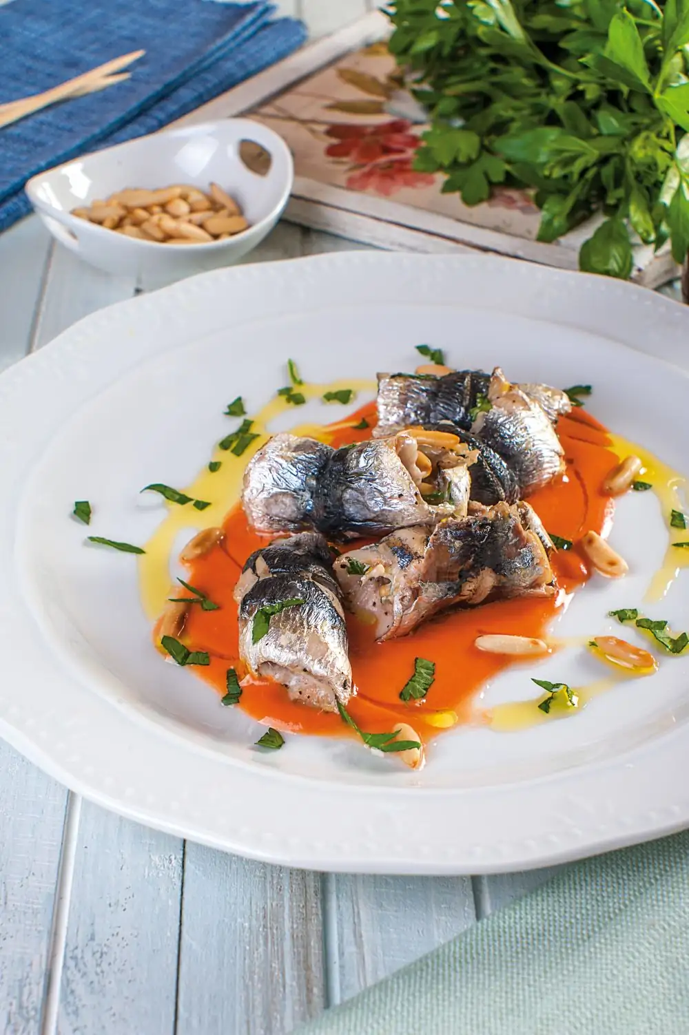Receta de rollitos de sardina y cuajada - Agridulces