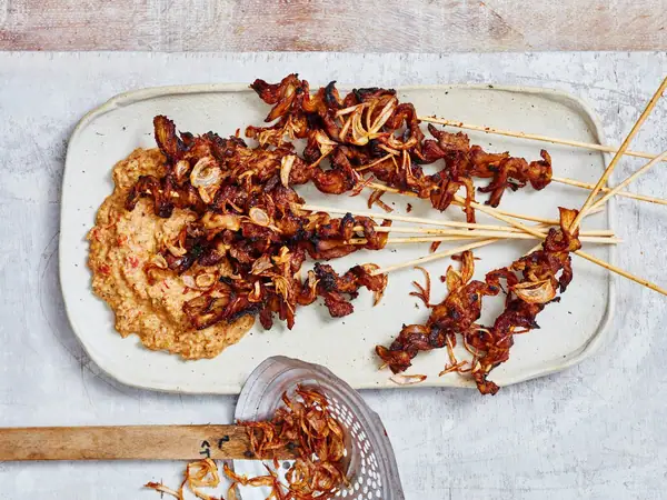 Satay Jamur (Javanese Oyster Mushroom Satay)