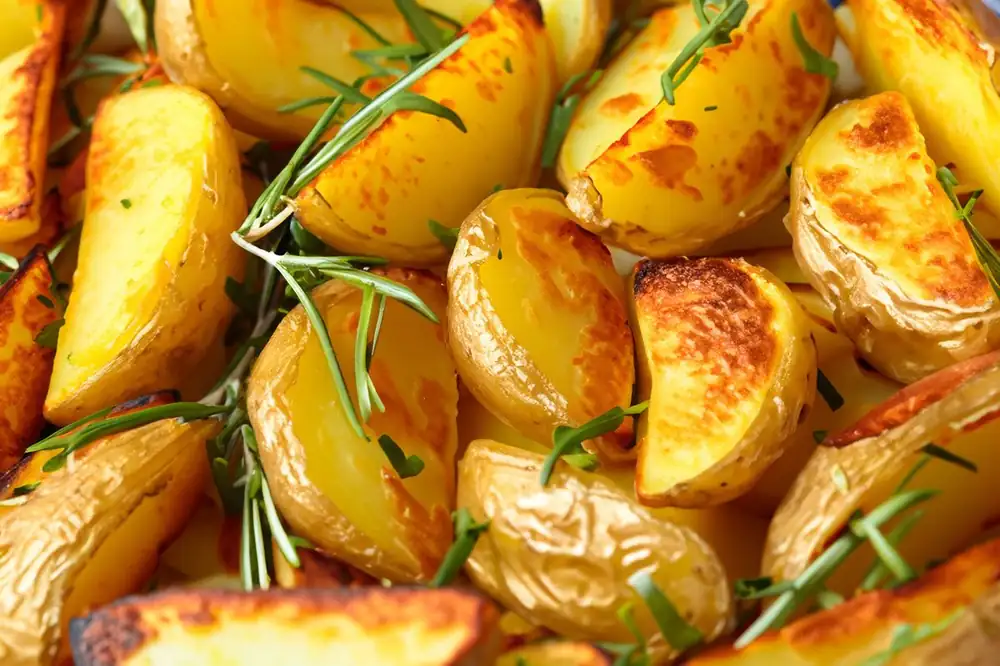 Las patatas asadas quedarán crujientes si añades algún ingrediente que tengas en la despensa antes de hornearlas.