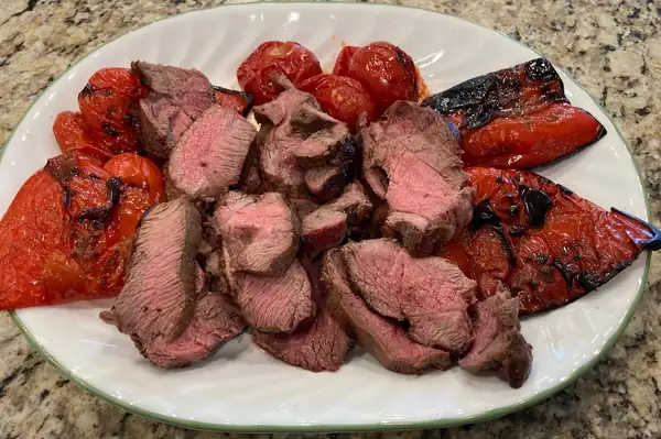 Butterflied leg of lamb, grilled Armenian style