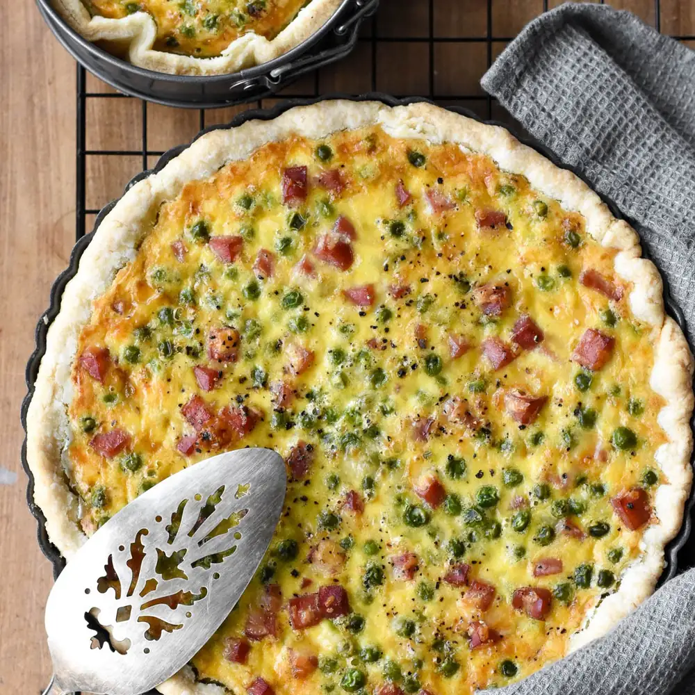 Sweet Pea Ham Quiche