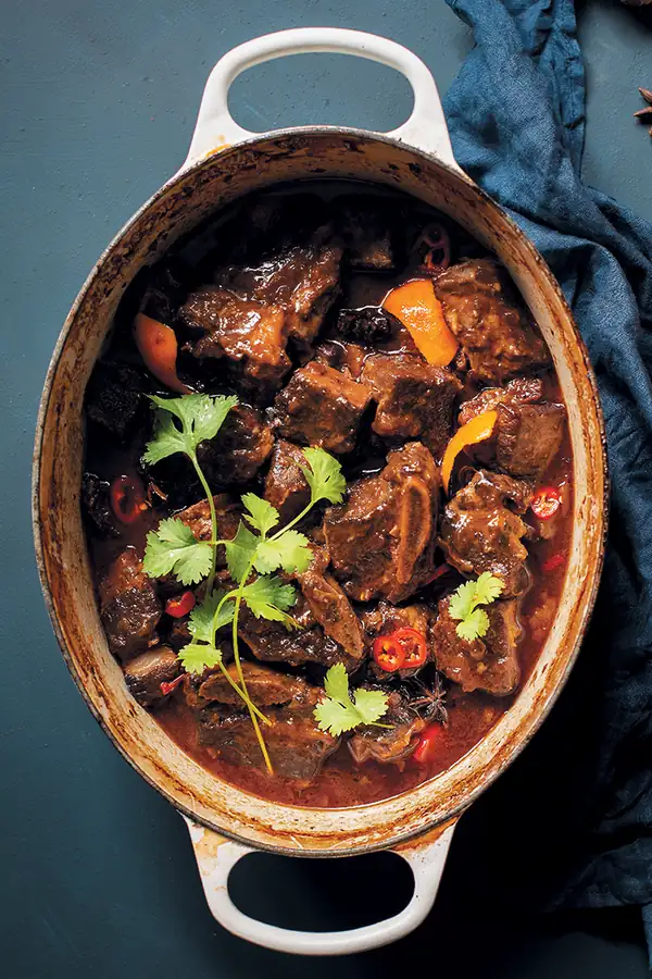 Ginger and orange beef short rib