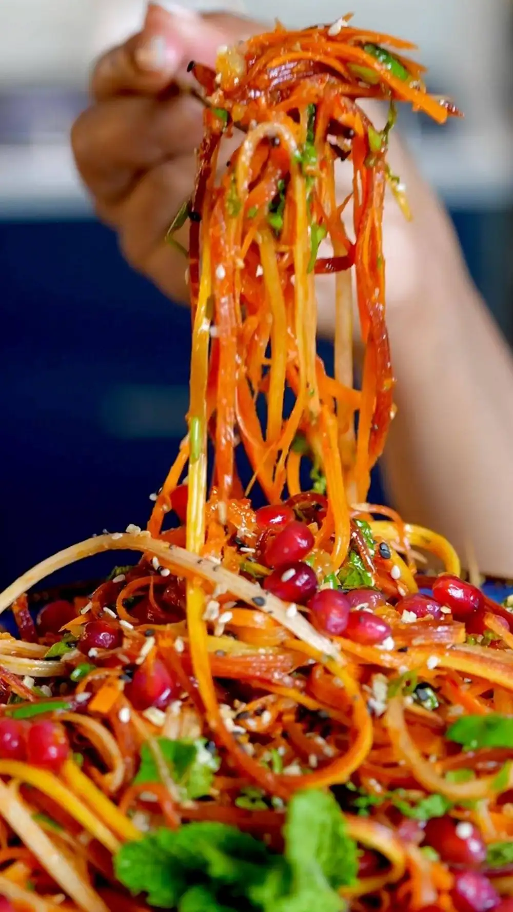 Ensalada de zanahoria arcoíris de inspiración marroquí