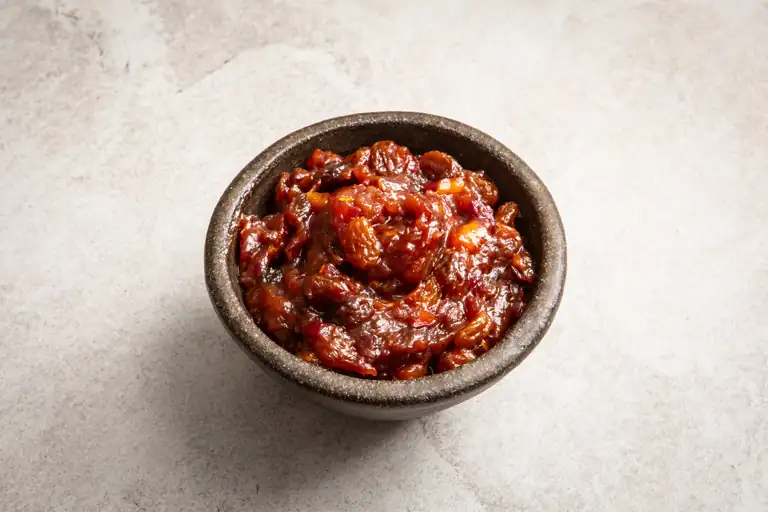 Receta de chutney de ruibarbo