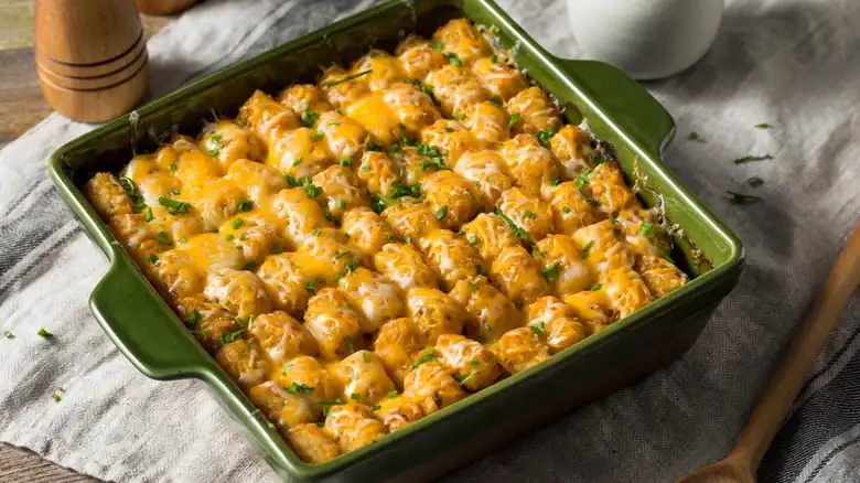 Take Frozen Tater Tots To Another Level With A Cheesy Breakfast Bake