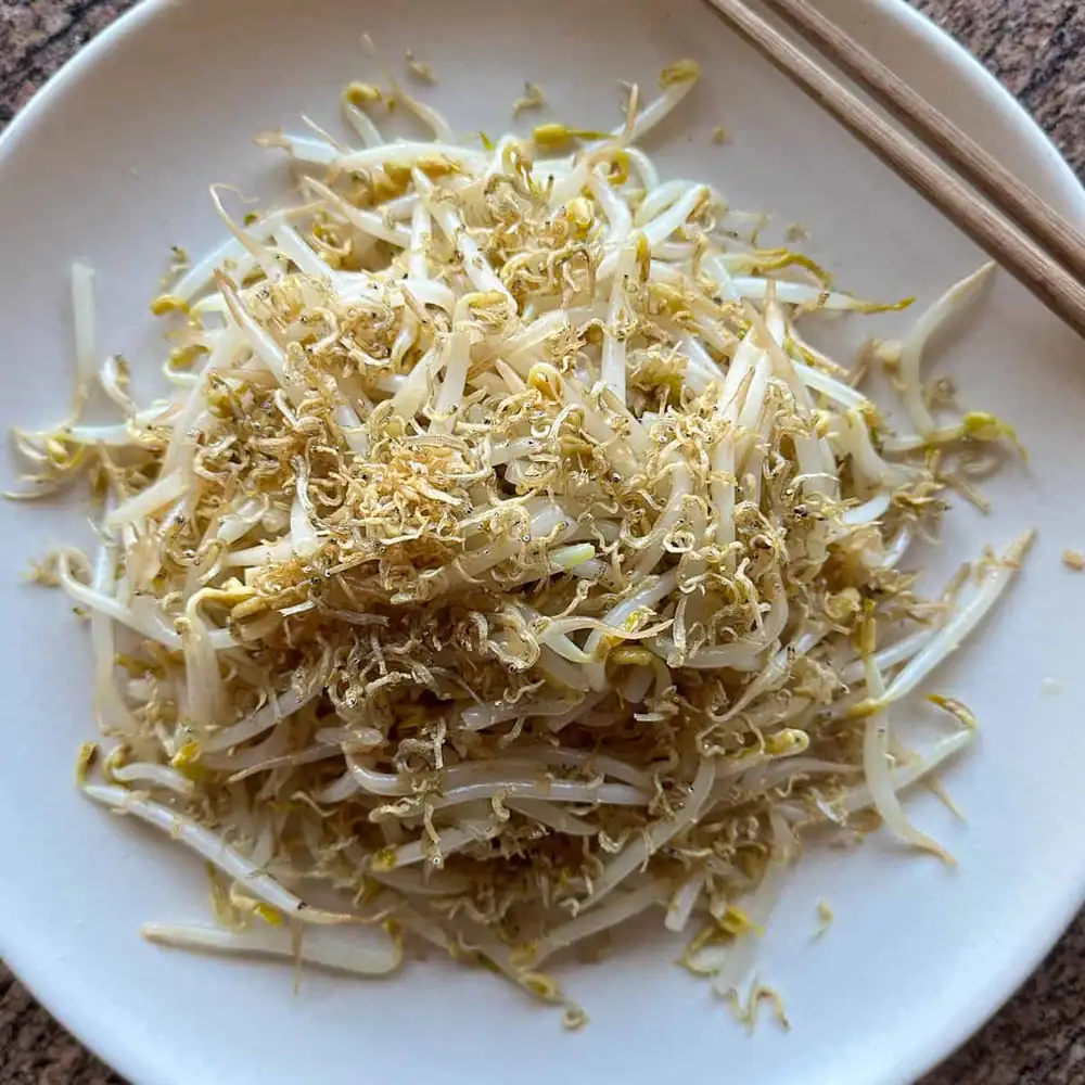 Bean Sprouts and Shirasu Stir Fry