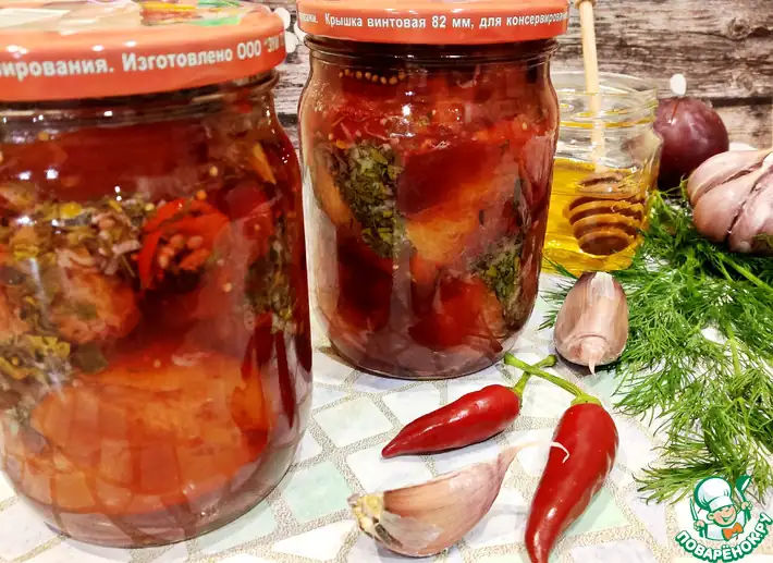 Plum stuffed in honey marinade