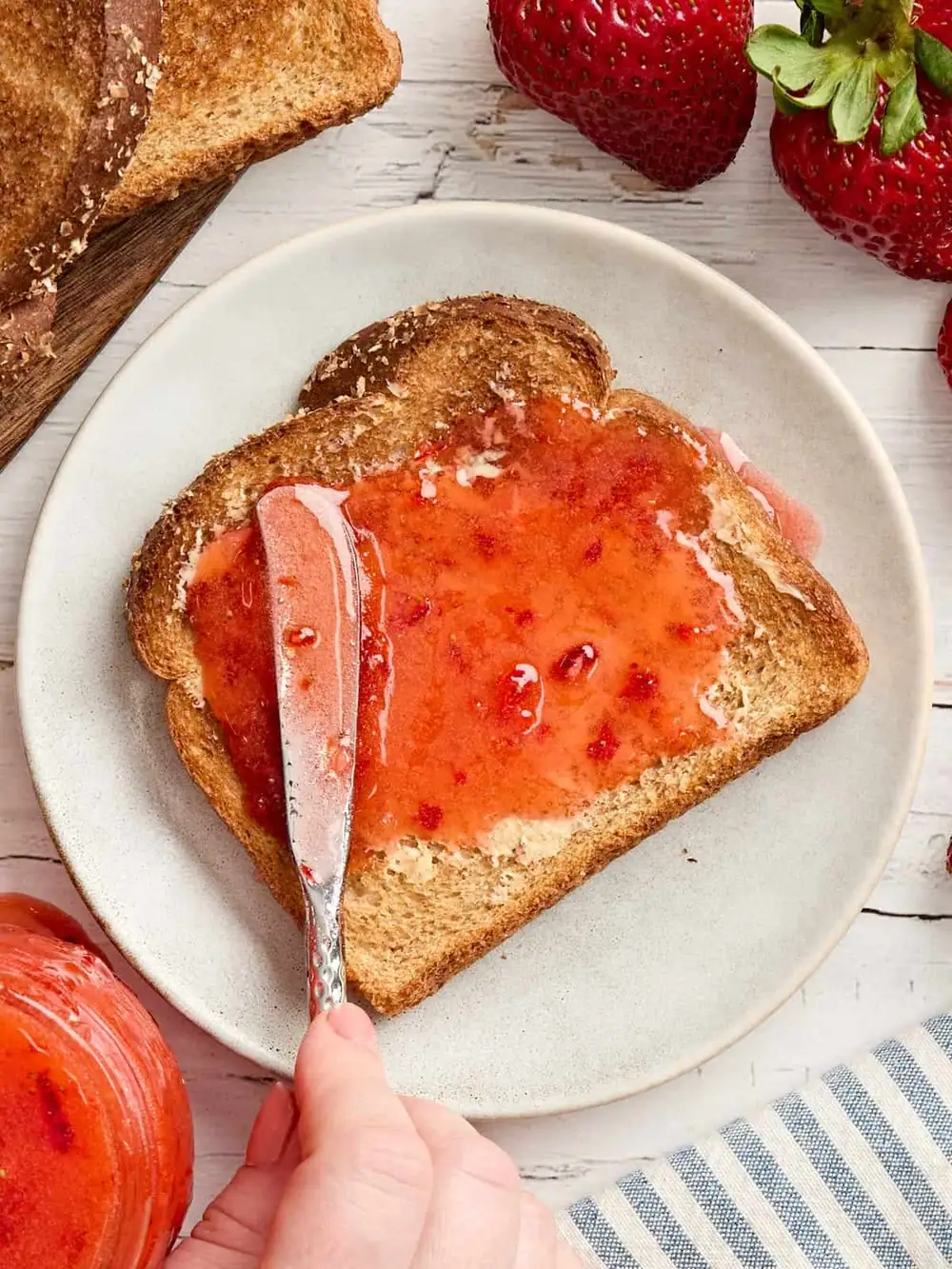 Strawberry Freezer Jam that's Fresh, Simple, and Full of Nostalgia